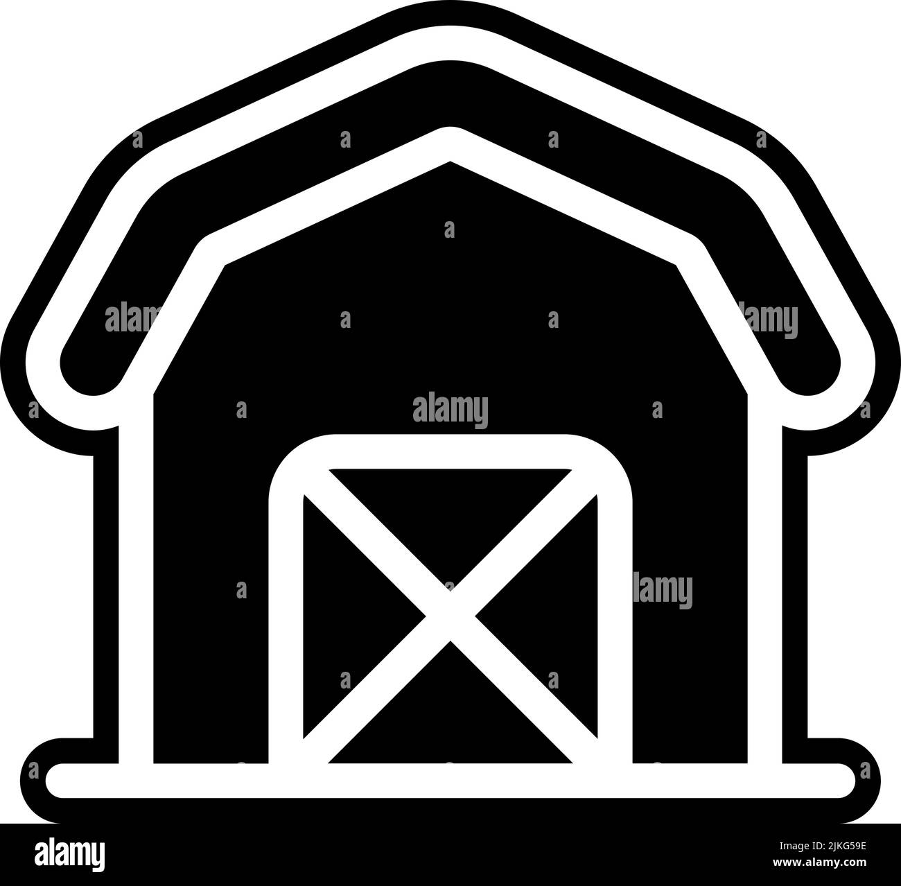barn icon black vector illustration Stock Vector Image & Art - Alamy