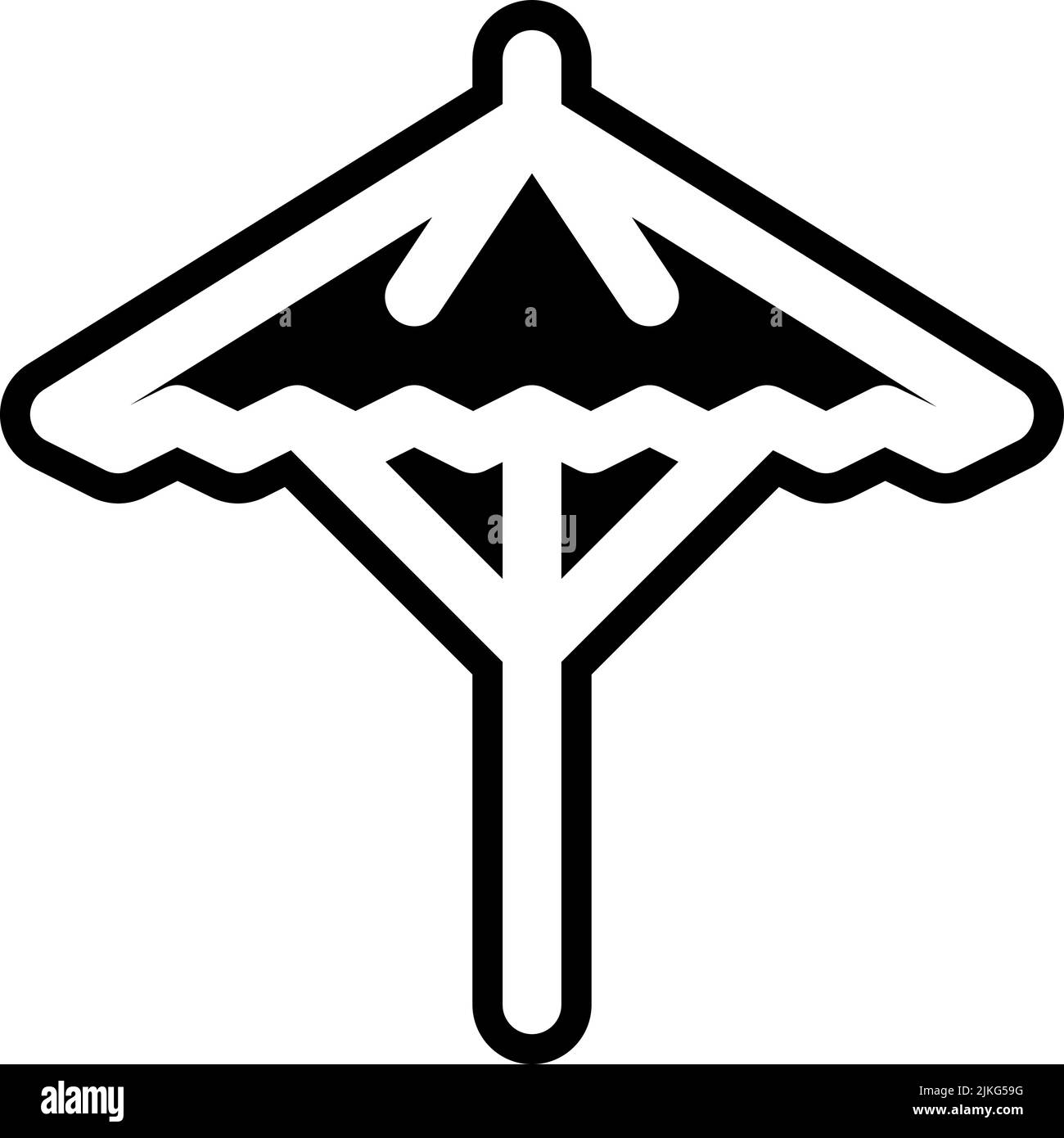 umbrella icon black vector illustration Stock Vector Image & Art - Alamy