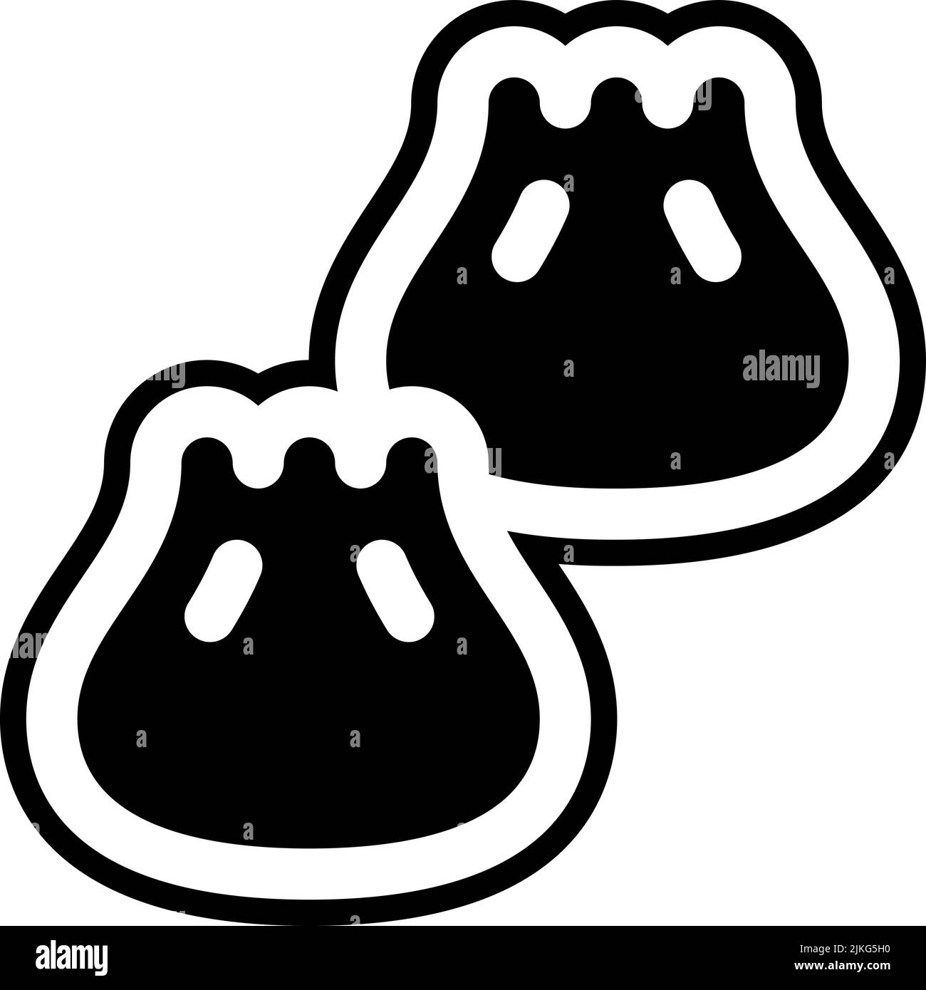 dumpling icon black vector illustration Stock Vector Image & Art - Alamy