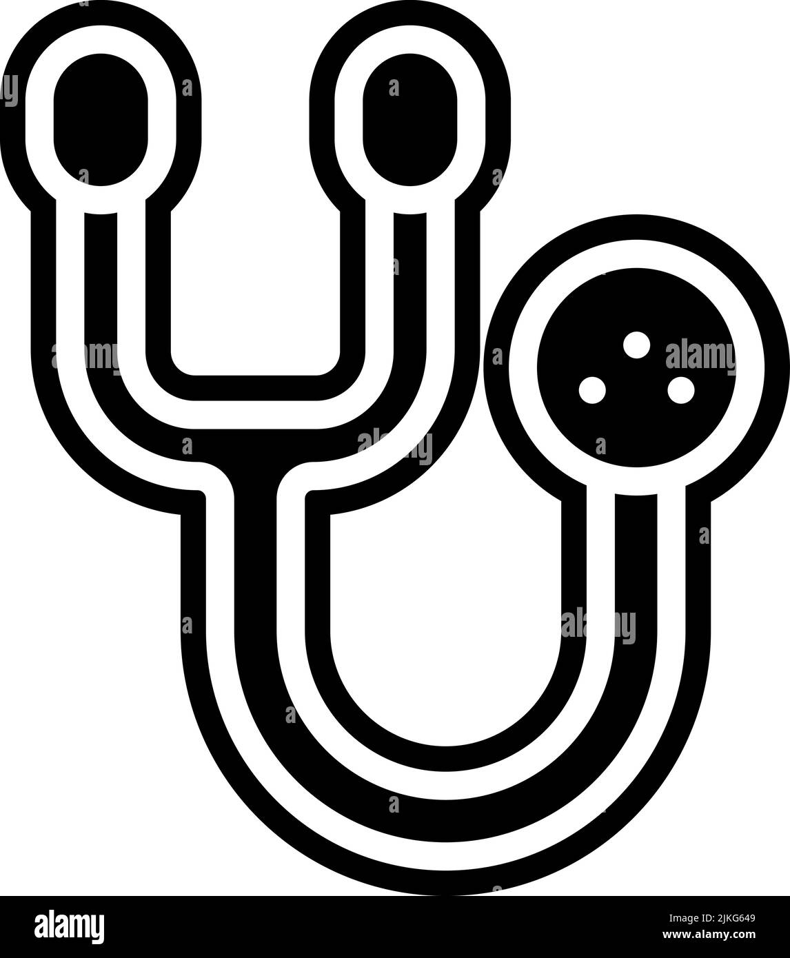 stethoscope icon black vector illustration Stock Vector Image & Art Alamy