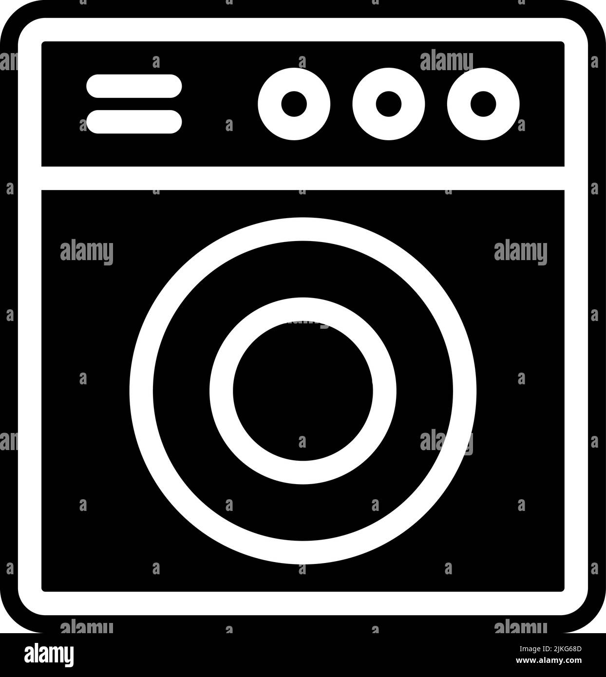 washing machine icon black vector illustration Stock Vector Image & Art