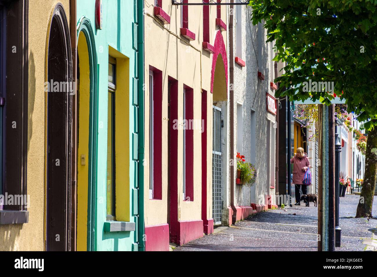Main Street Glenties, County Donegal, Ireland. Stock Photo