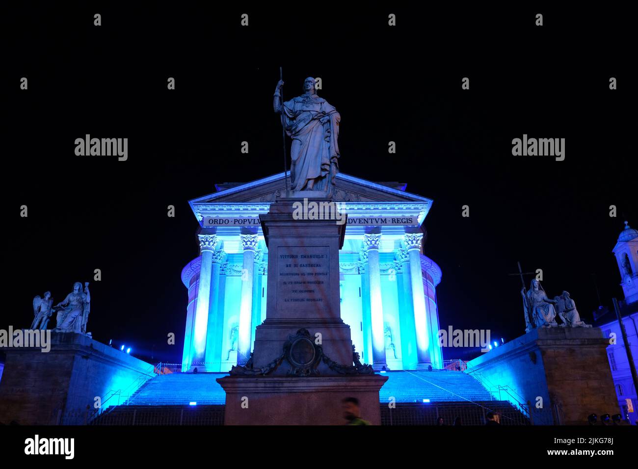 Gran Madre di Dio church illuminated Stock Photo - Alamy