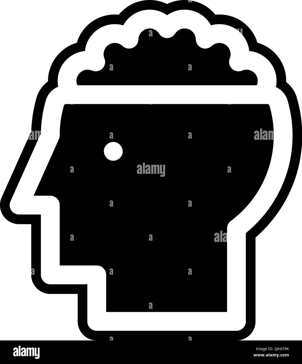 brain icon black vector illustration Stock Vector Image & Art - Alamy