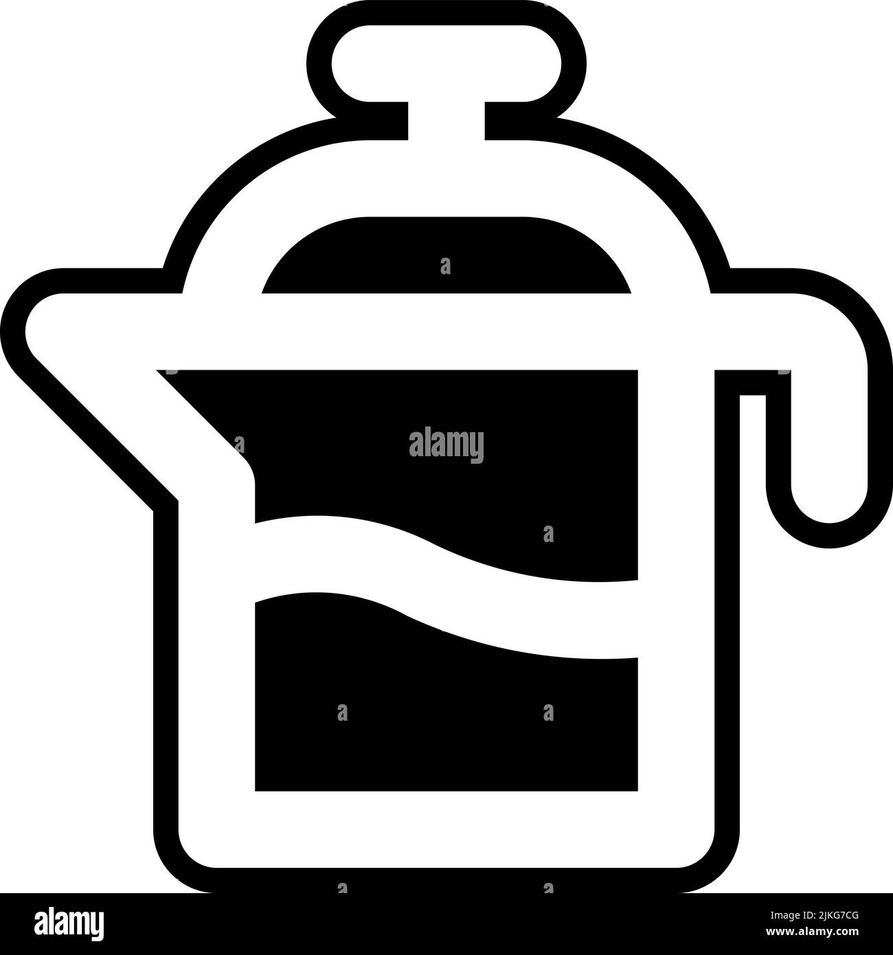 kettle icon black vector illustration Stock Vector Image & Art - Alamy