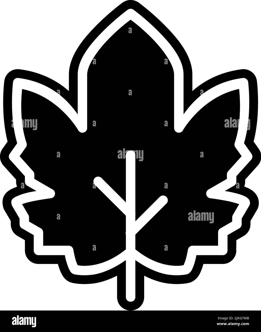 leaf icon black vector illustration Stock Vector Image & Art - Alamy