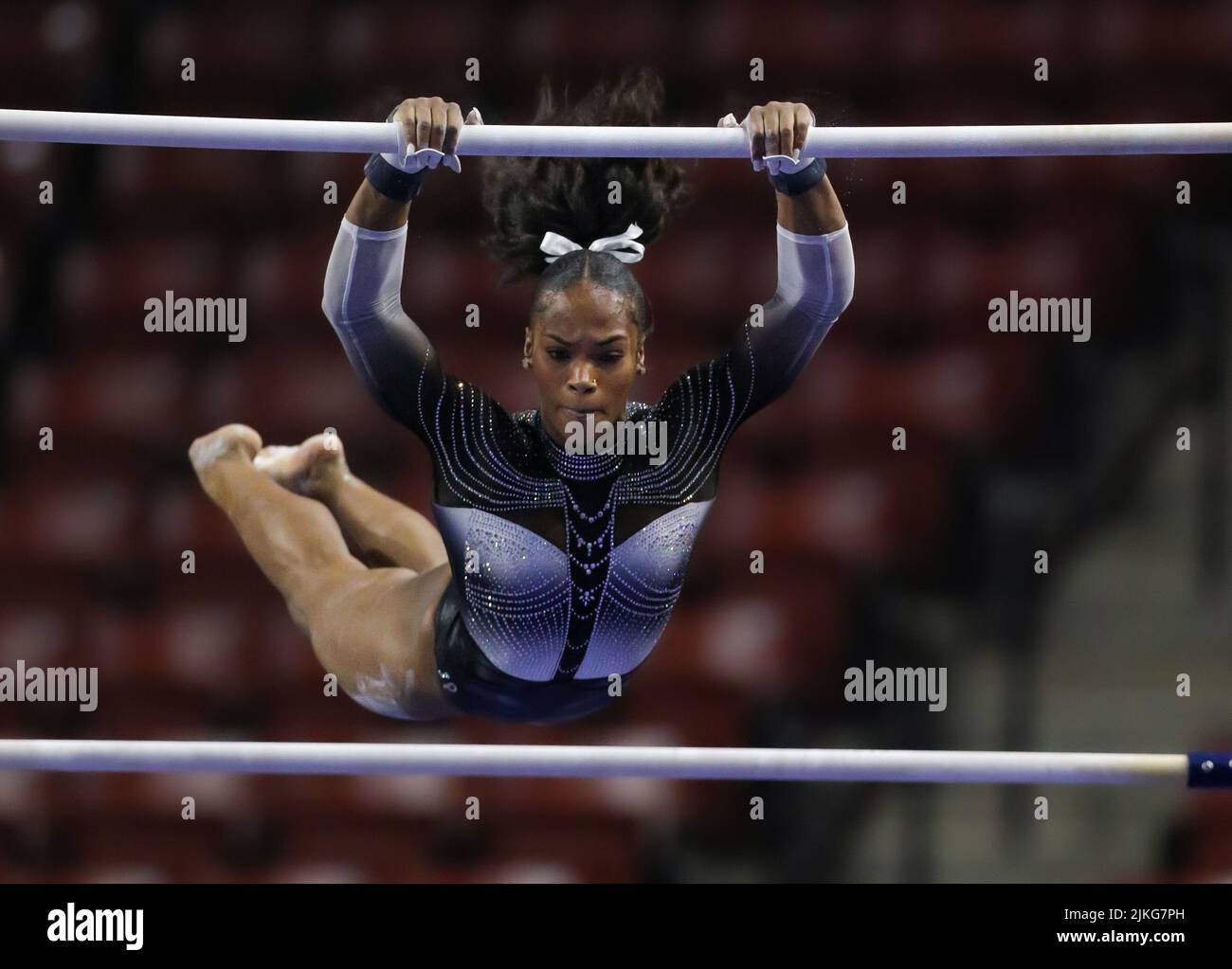 July 30, 2022 Shilese Jones of Ascend competes on the uneven parallel