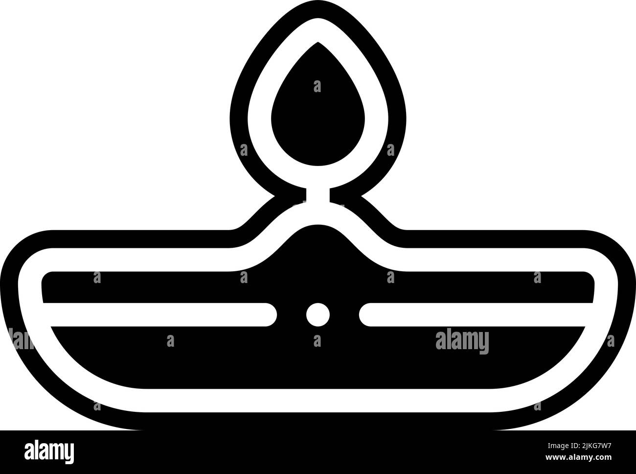 diwali lamp icon black vector illustration Stock Vector Image & Art - Alamy