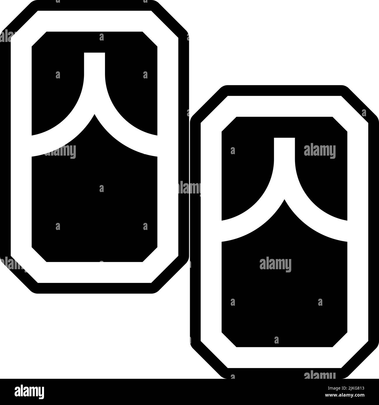 geta icon black vector illustration. Stock Vector