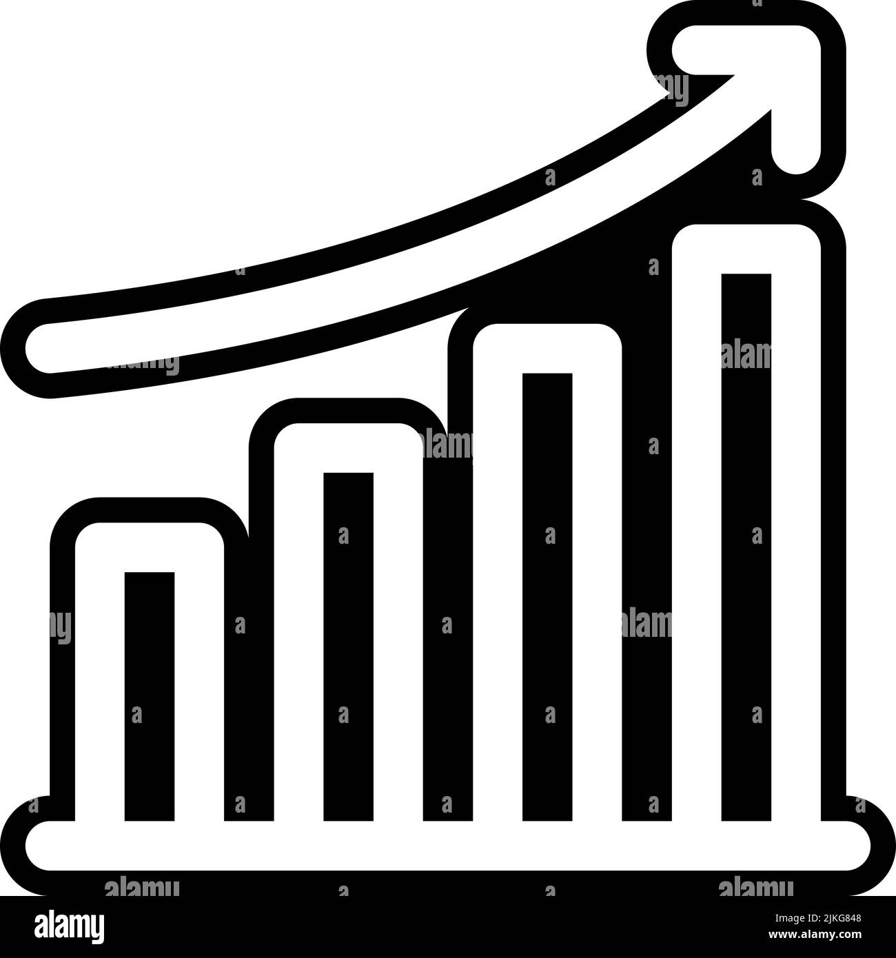 increase icon black vector illustration Stock Vector Image & Art - Alamy