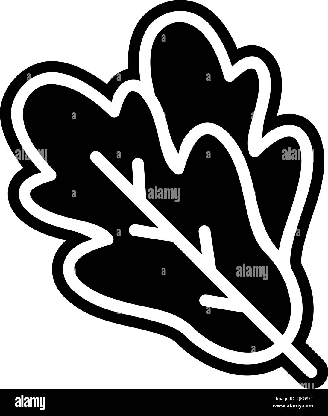 leaf icon black vector illustration Stock Vector Image & Art - Alamy