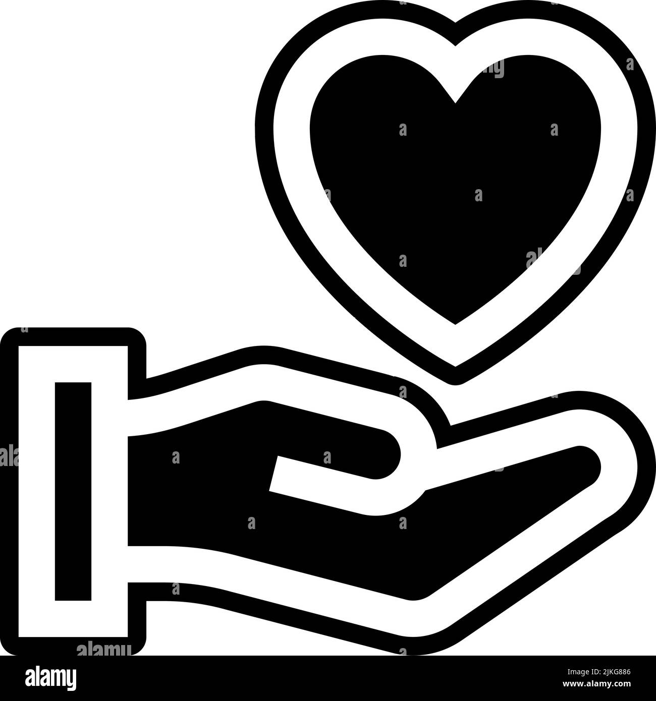 heart icon black vector illustration Stock Vector Image & Art - Alamy