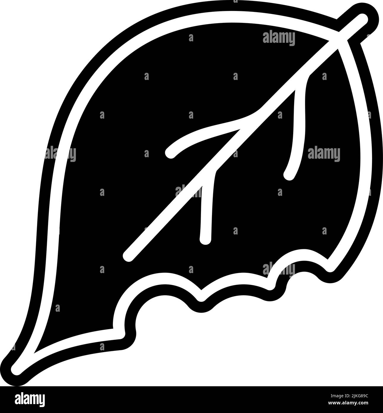leaf icon black vector illustration Stock Vector Image & Art - Alamy