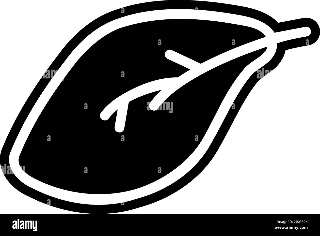 leaf icon black vector illustration Stock Vector Image & Art - Alamy