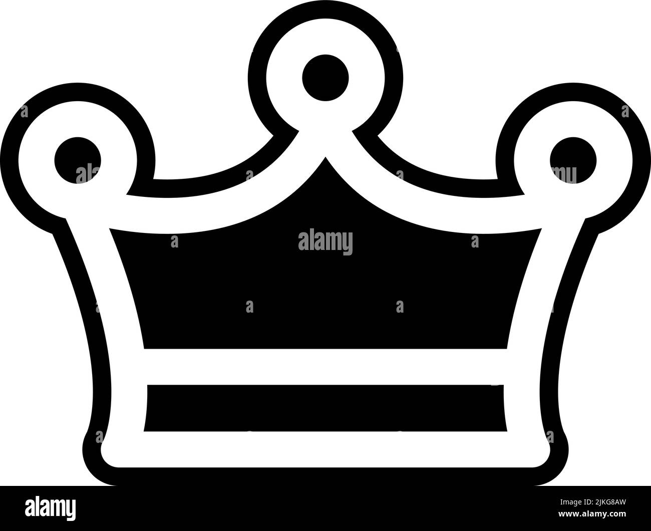 crown icon black vector illustration Stock Vector Image & Art - Alamy