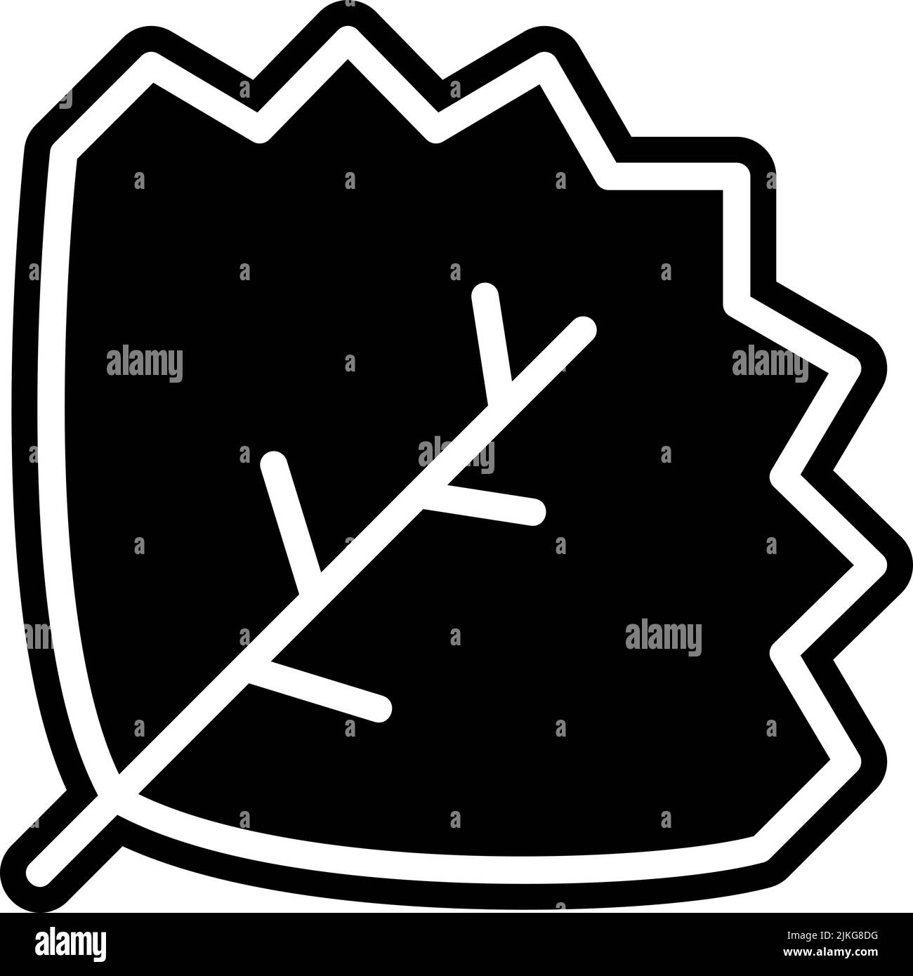 leaf icon black vector illustration Stock Vector Image & Art - Alamy