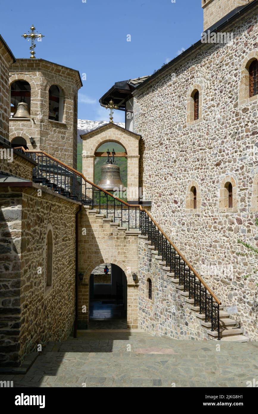 View of St John the Baptist Bigorski monastery on Macedonia Stock Photo