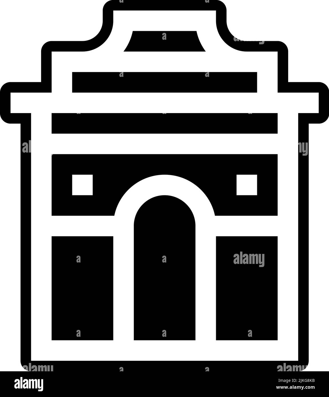 Black silhouette classic temple Stock Vector Images - Alamy