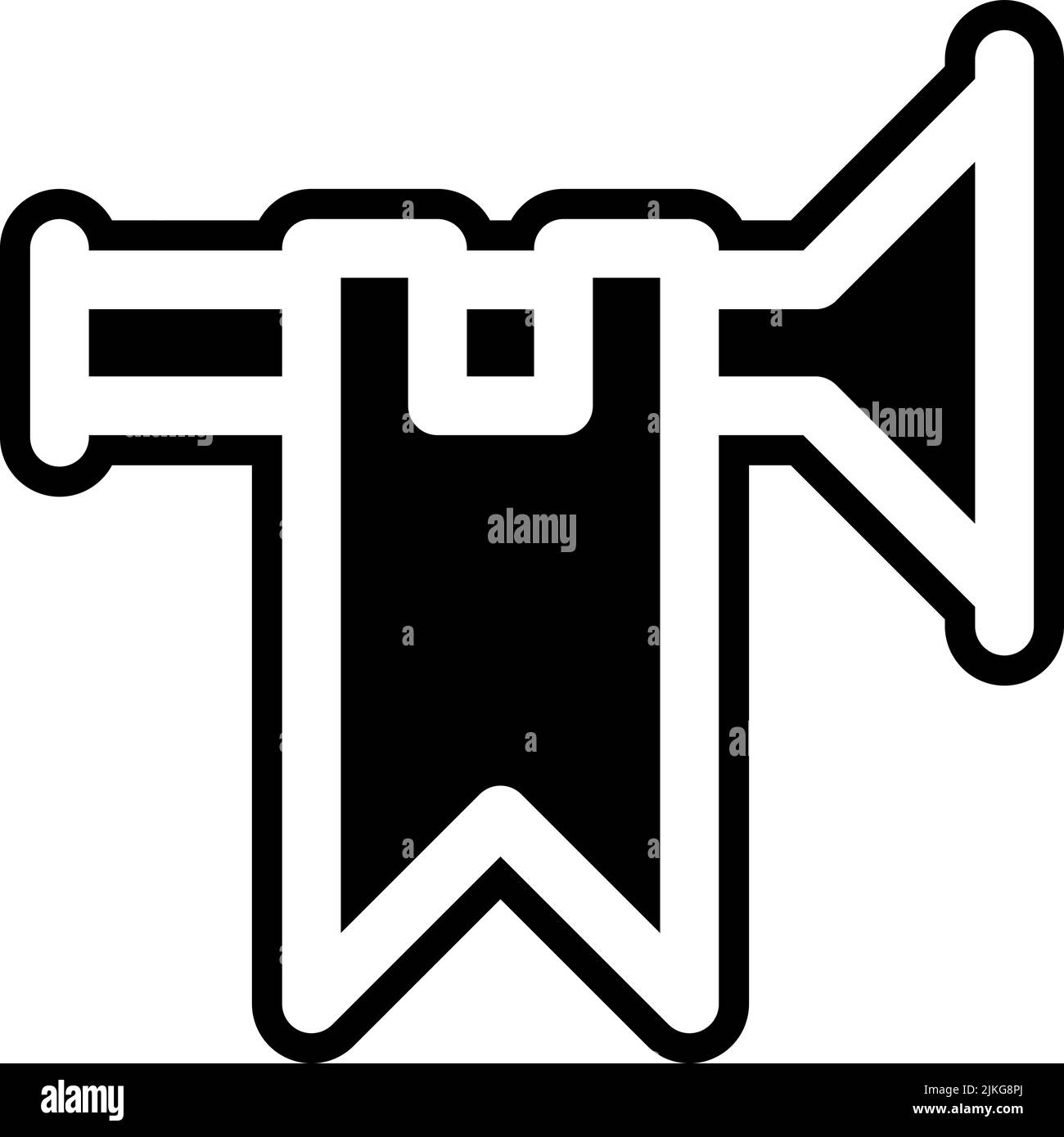 trumpet icon black vector illustration Stock Vector Image & Art - Alamy