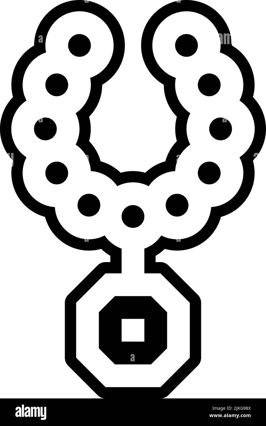 necklace icon black vector illustration Stock Vector Image & Art - Alamy