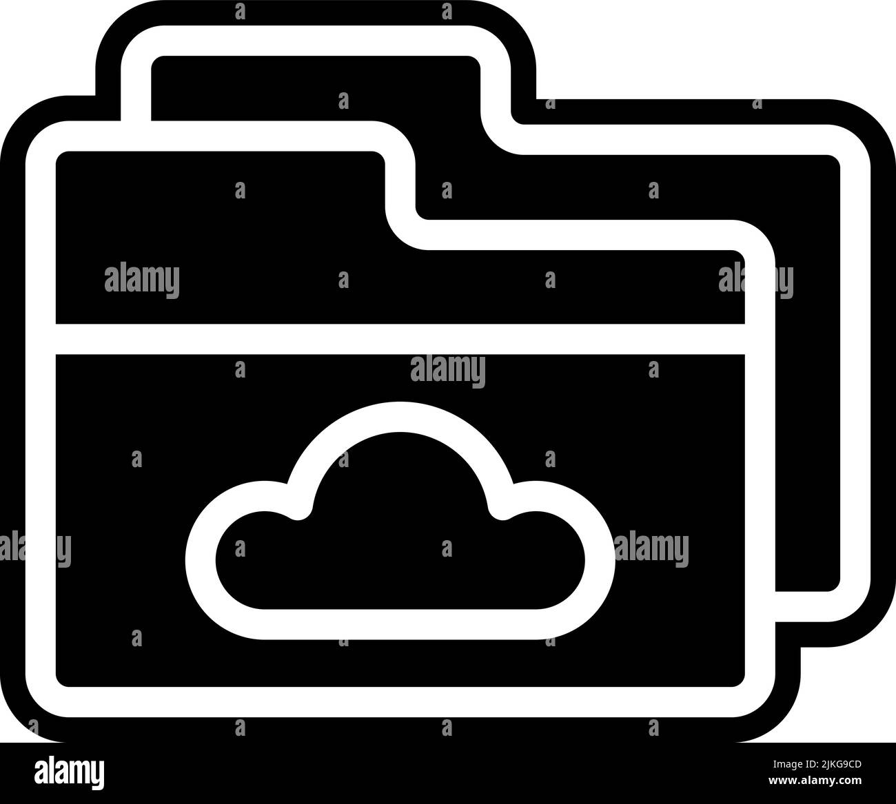 folders icon black vector illustration Stock Vector Image & Art - Alamy