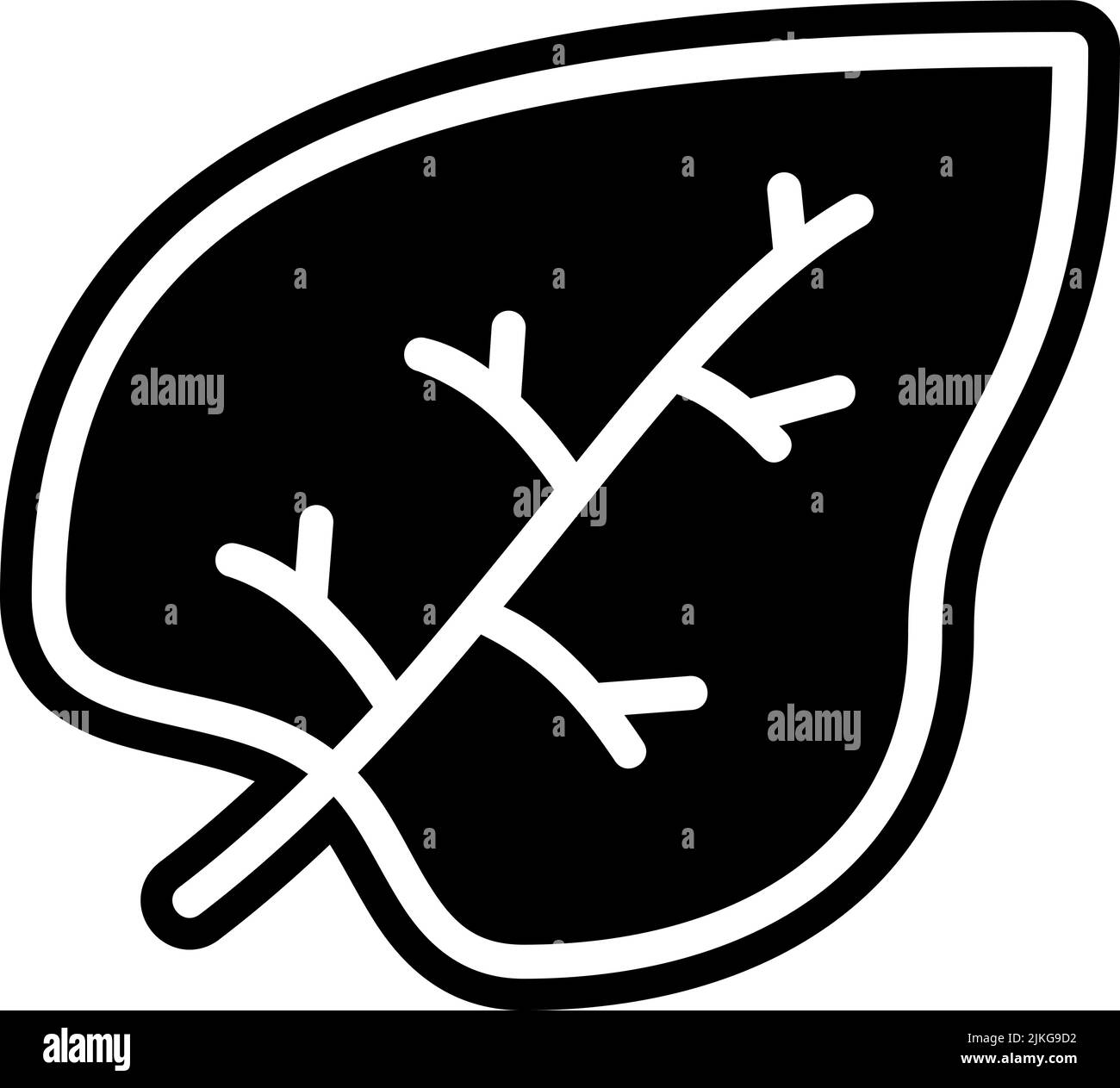 leaf icon black vector illustration Stock Vector Image & Art - Alamy
