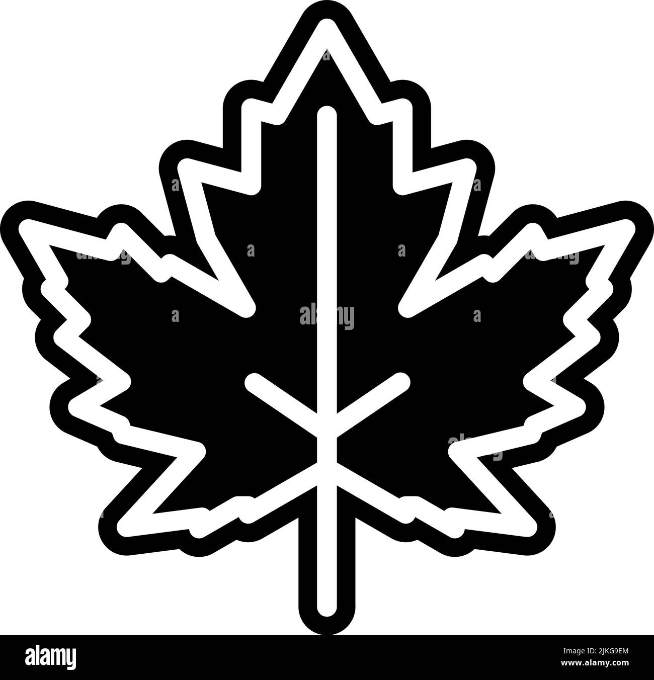 leaf icon black vector illustration Stock Vector Image & Art - Alamy