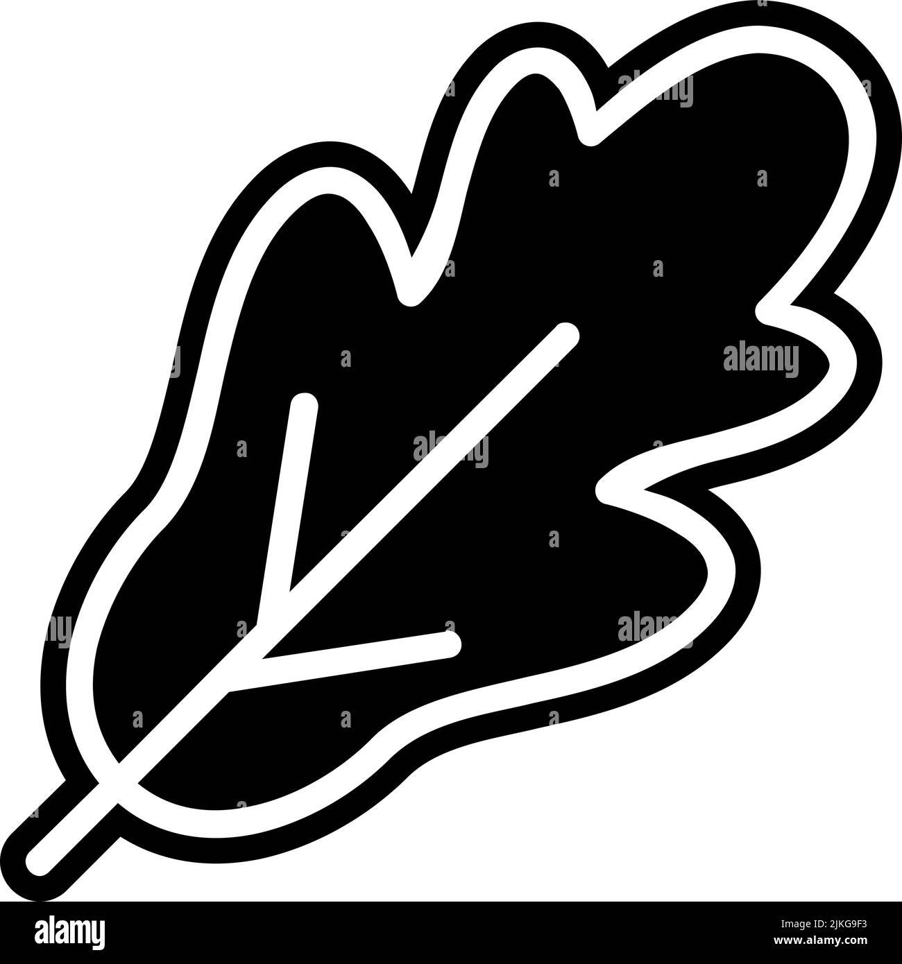 leaf icon black vector illustration Stock Vector Image & Art - Alamy