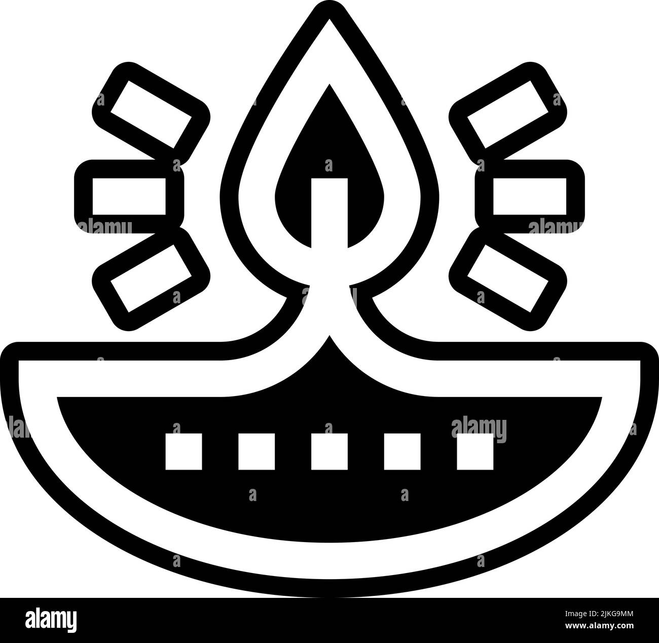diwali lamp icon black vector illustration Stock Vector Image & Art - Alamy