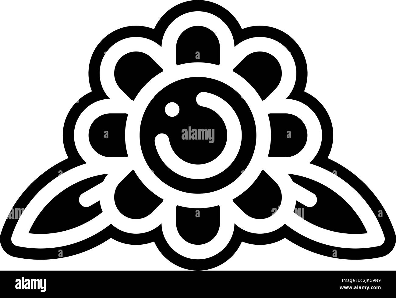 flower icon black vector illustration Stock Vector Image & Art - Alamy