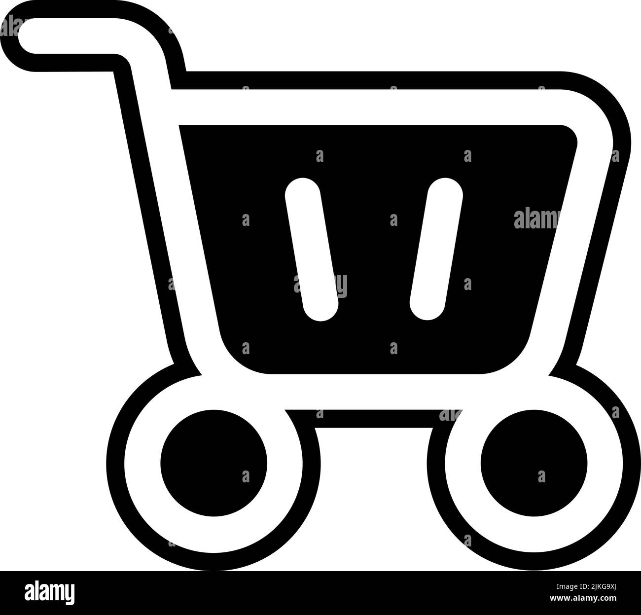 shopping cart icon black vector illustration Stock Vector Image & Art ...