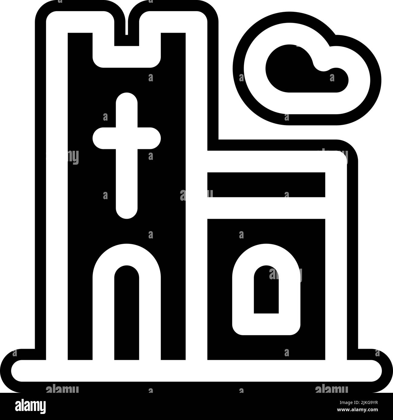 church icon black vector illustration Stock Vector Image & Art - Alamy