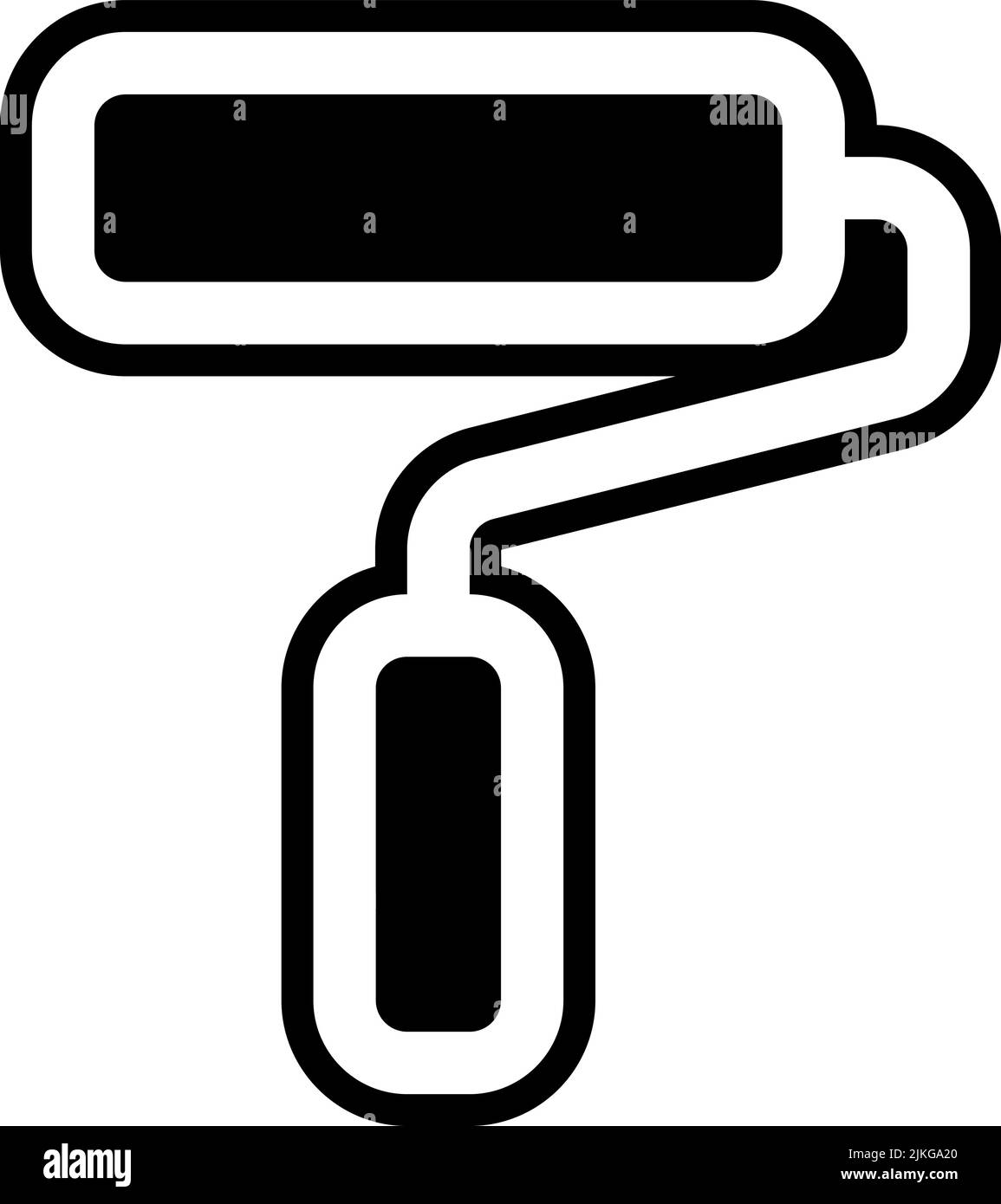 paint roller icon black vector illustration Stock Vector Image & Art ...