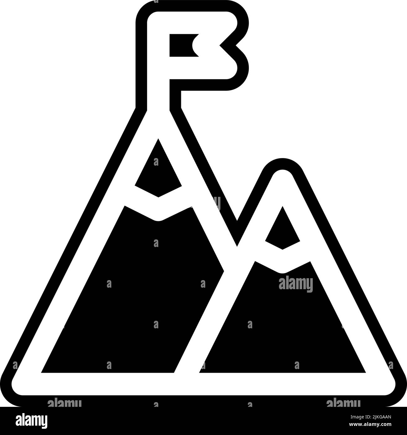 mountain icon black vector illustration Stock Vector Image & Art - Alamy