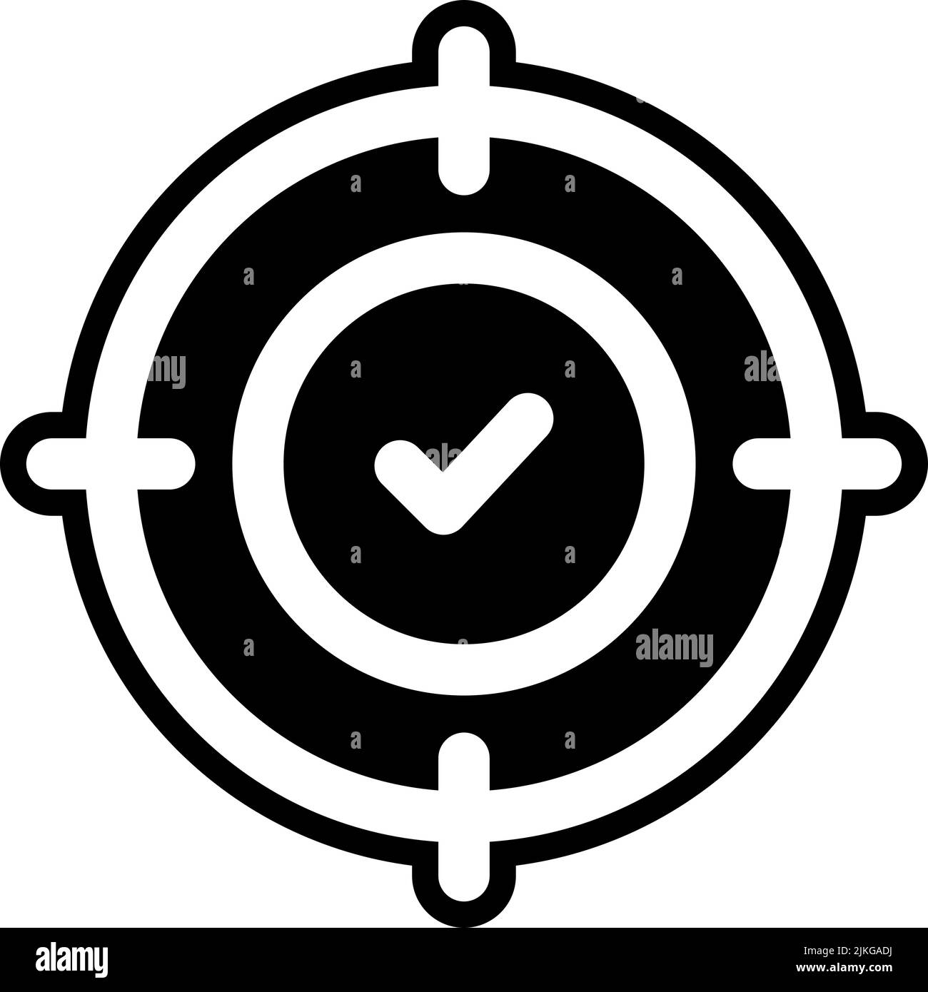 accuracy icon black vector illustration. Stock Vector