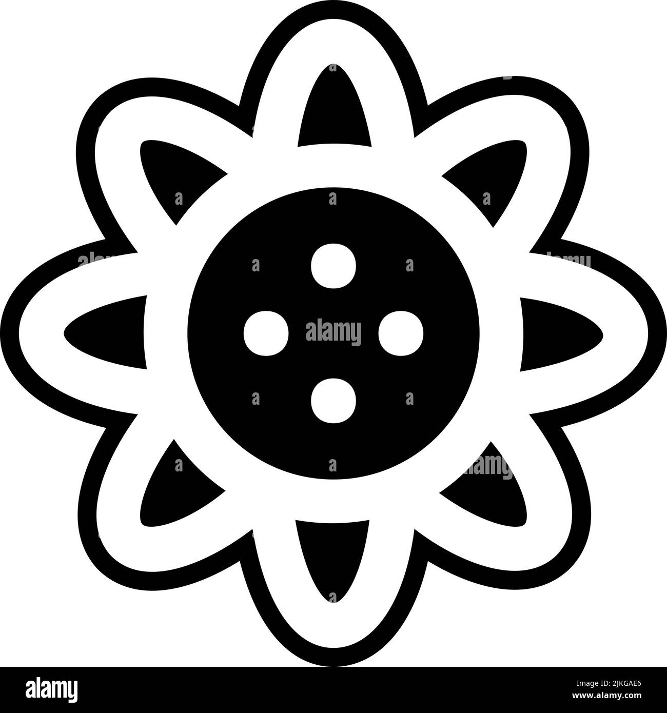flower icon black vector illustration Stock Vector Image & Art - Alamy