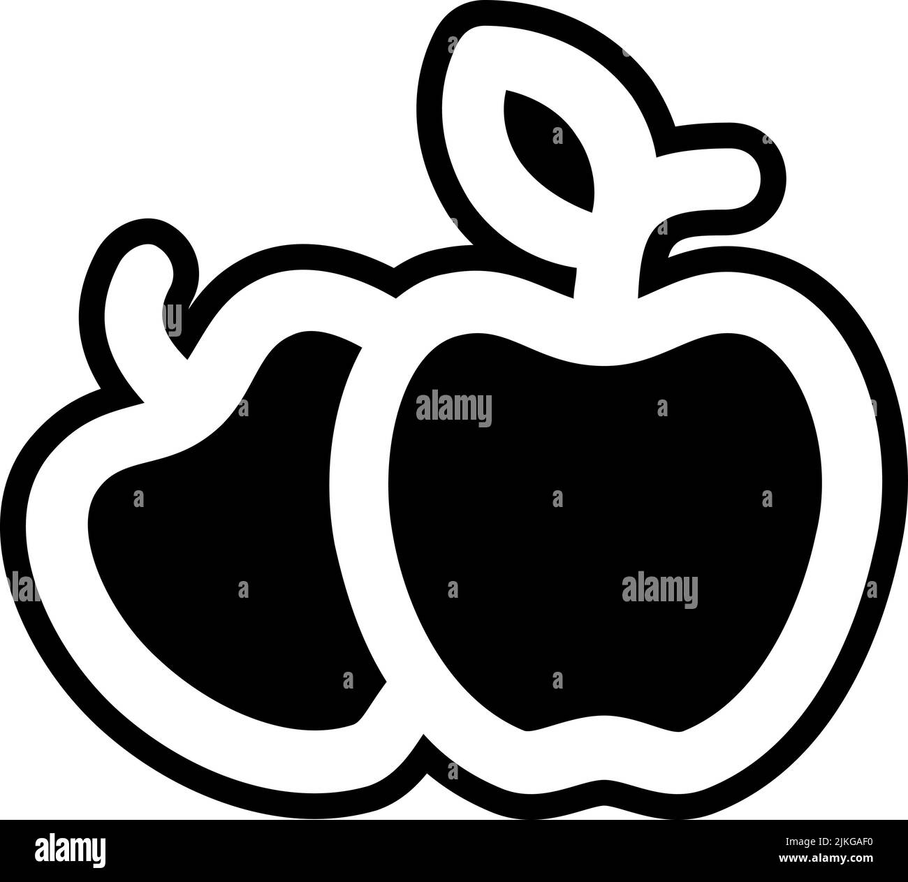 apples icon black vector illustration Stock Vector Image & Art Alamy