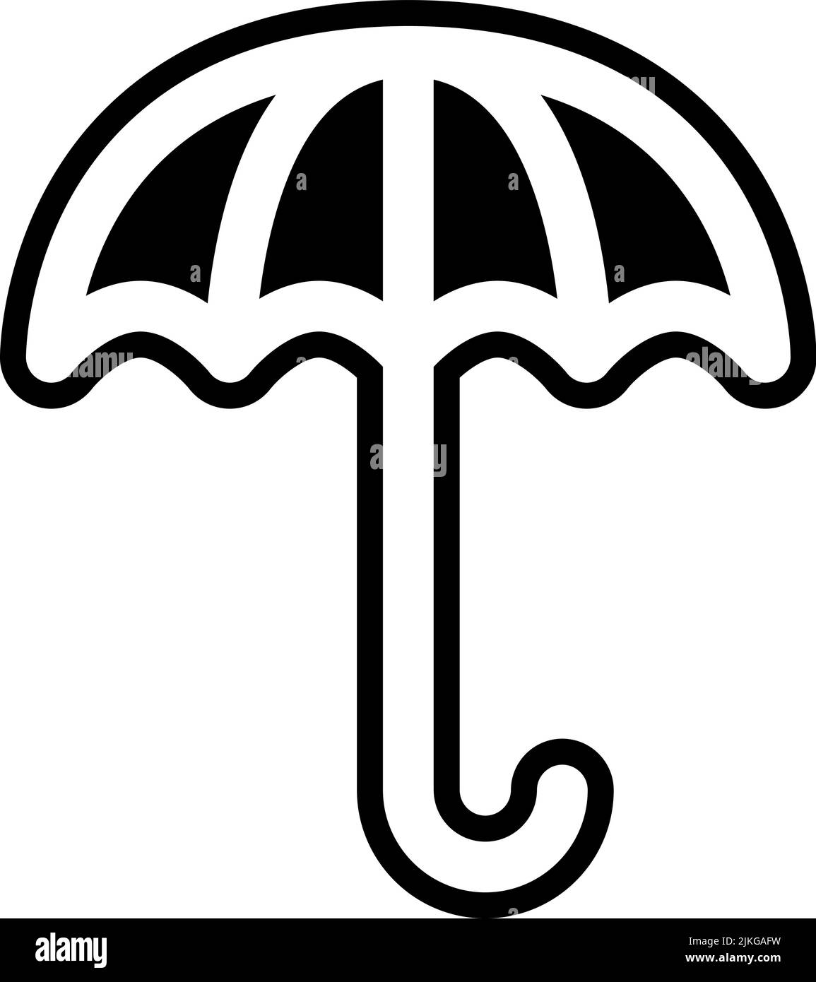 umbrella icon black vector illustration Stock Vector Image & Art - Alamy