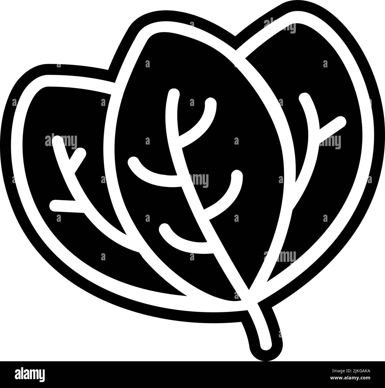 leaf icon black vector illustration Stock Vector Image & Art - Alamy