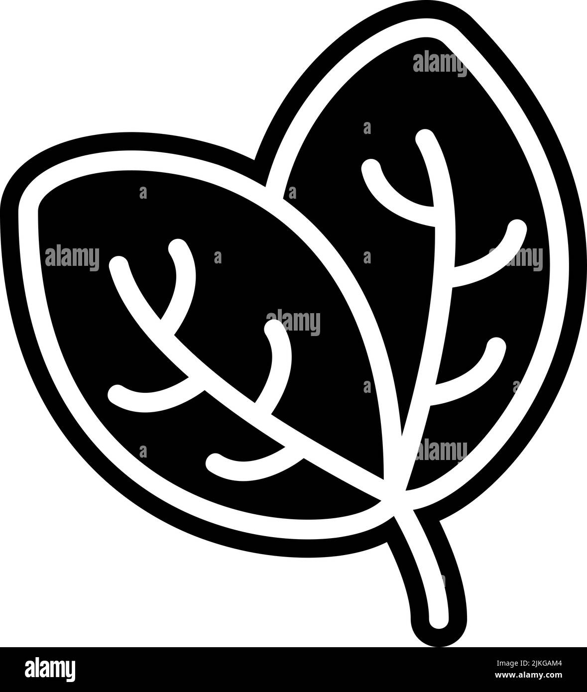 leaf icon black vector illustration Stock Vector Image & Art - Alamy