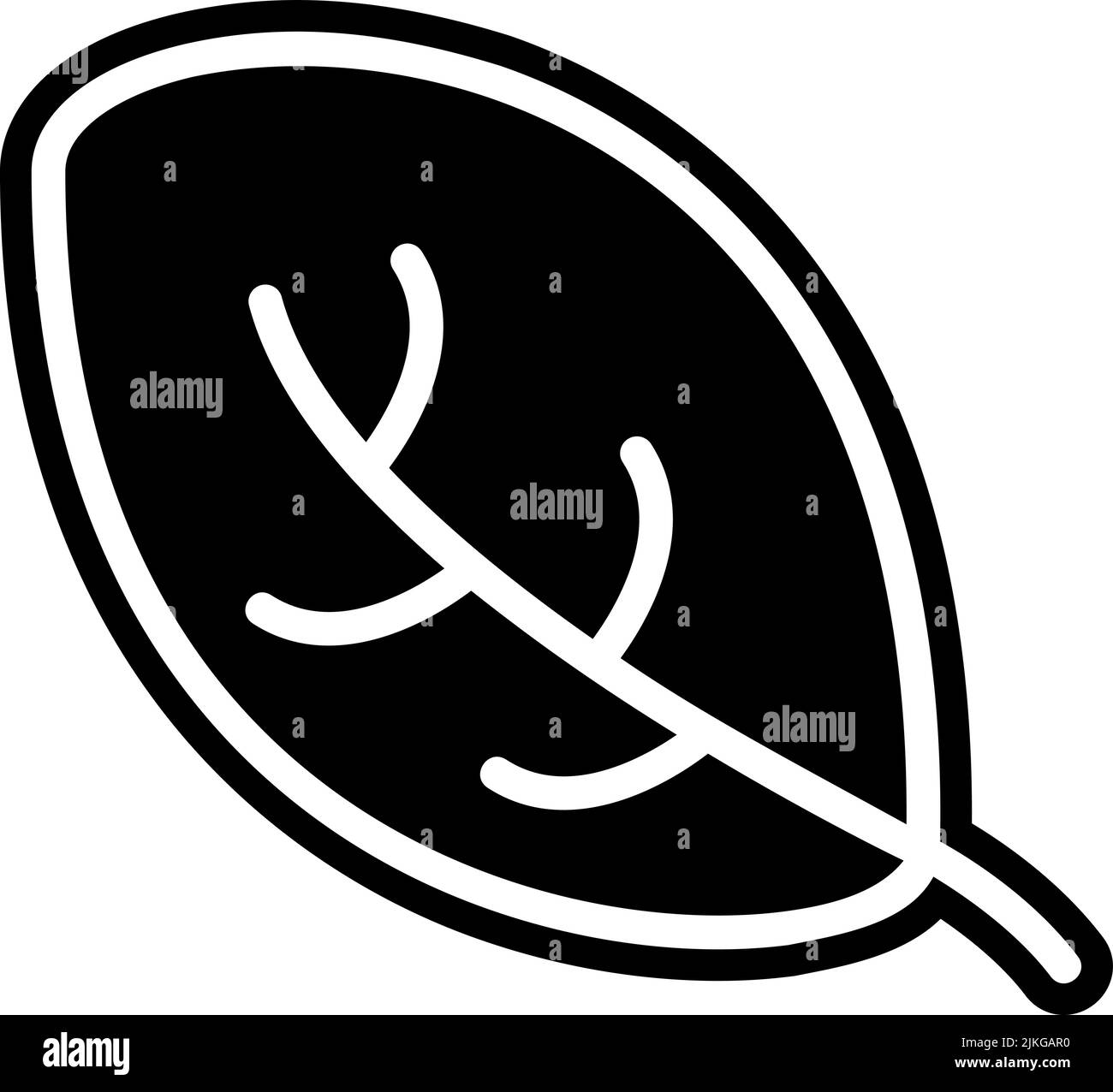 leaf icon black vector illustration Stock Vector Image & Art - Alamy