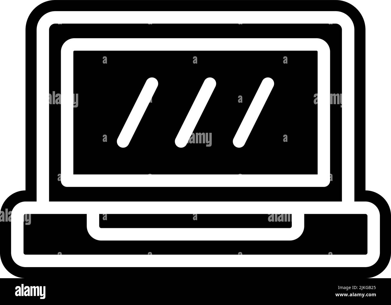laptop icon black vector illustration Stock Vector Image & Art - Alamy