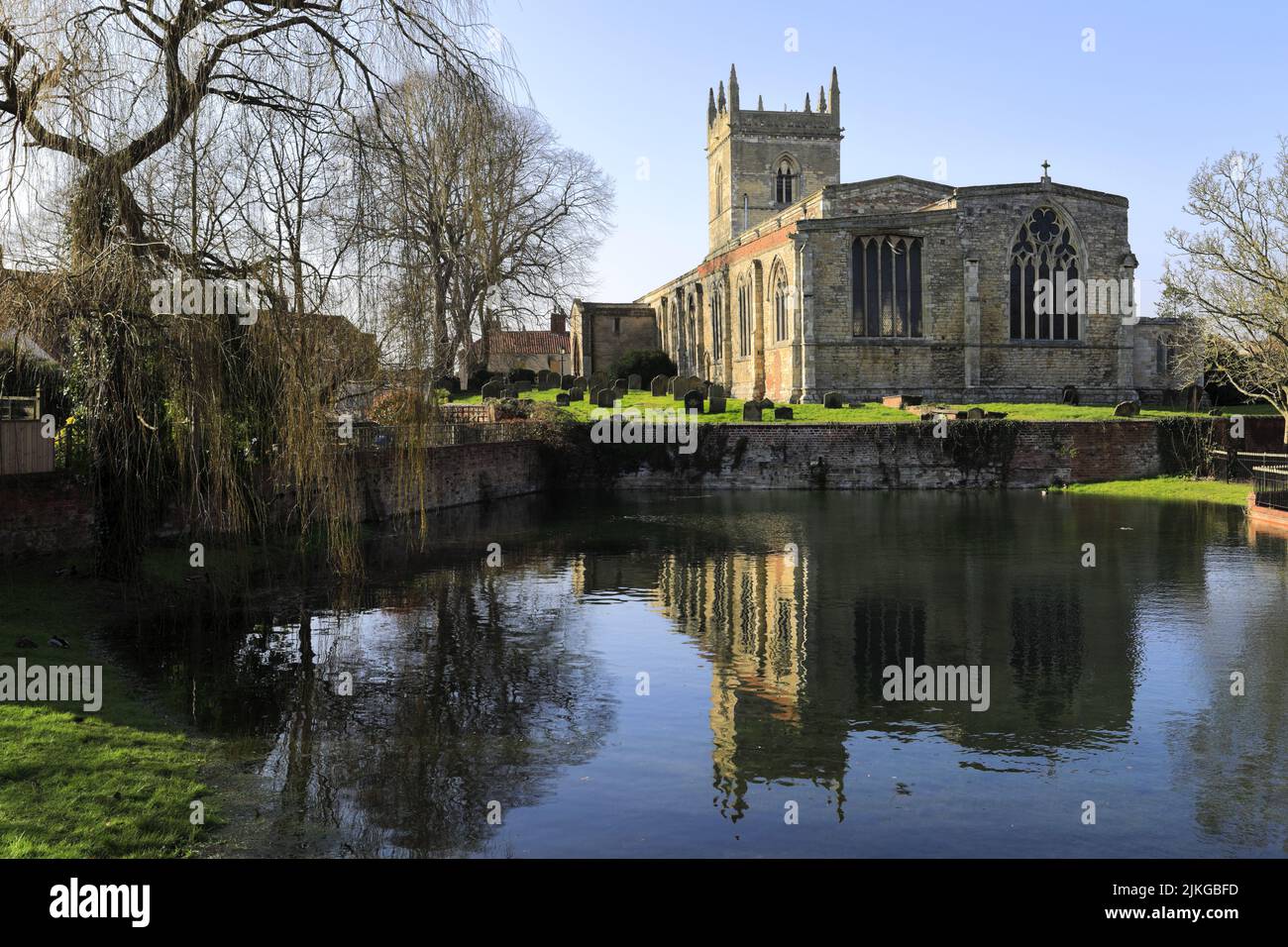 St Marys church, Barton-upon-Humber village, Lincolnshire County, England, UK Stock Photo