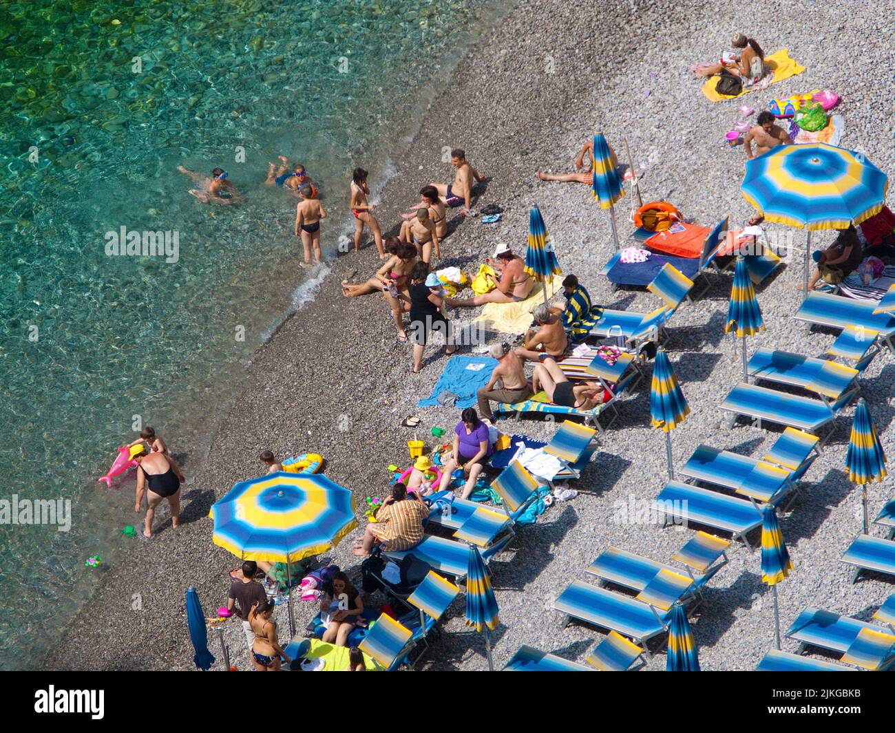 Beach of Furore, view from the famous Amalfi panoramic road SS163, Amalfi coast, Unesco World Heritage site, Campania, Italy, Europe Stock Photo