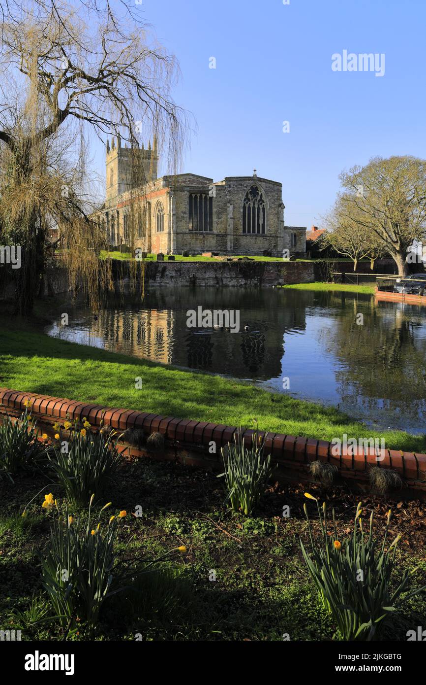 St Marys church, Barton-upon-Humber village, Lincolnshire County, England, UK Stock Photo