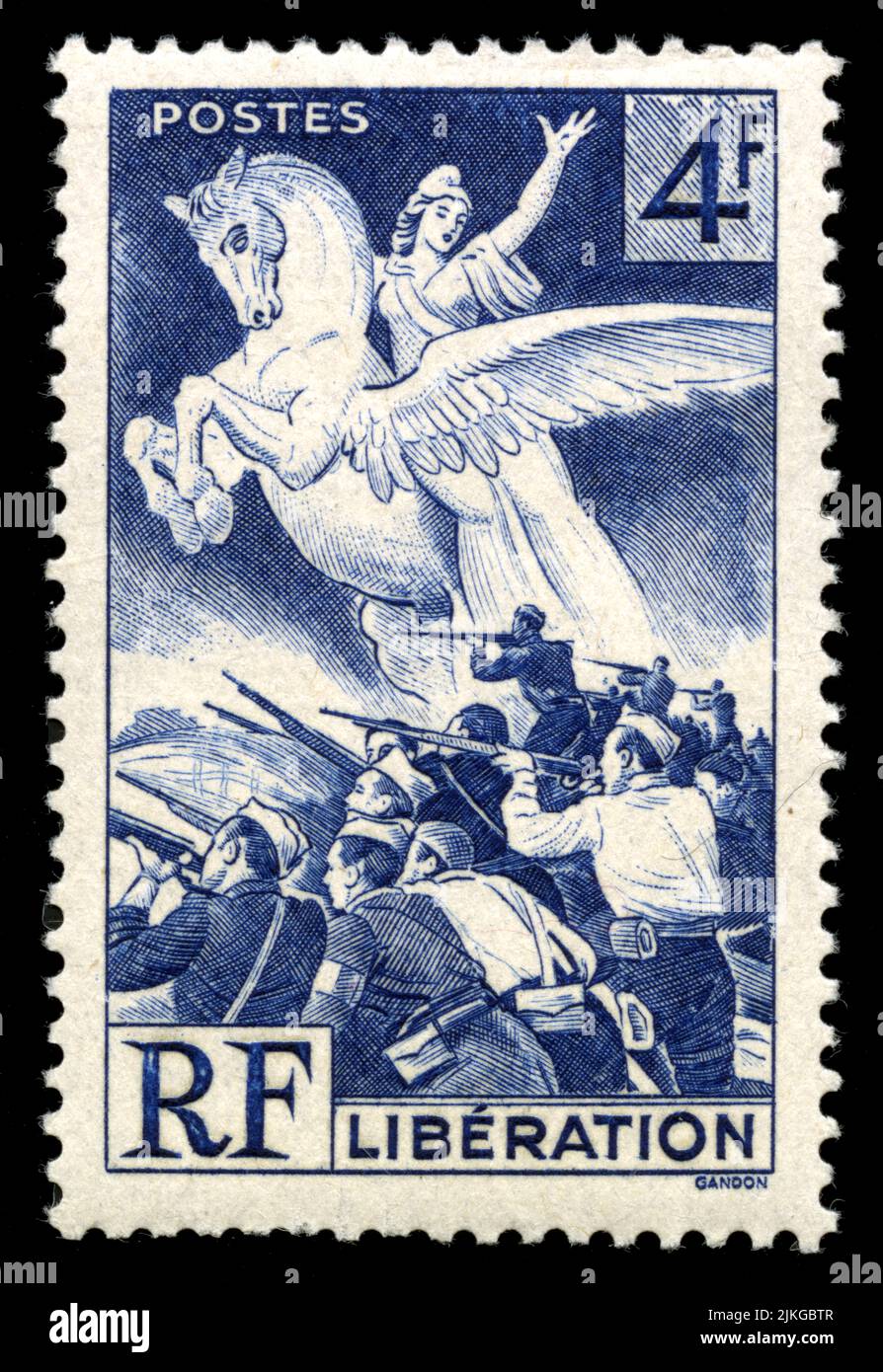 timbre poste, stamp, 1939-1945 Stock Photo