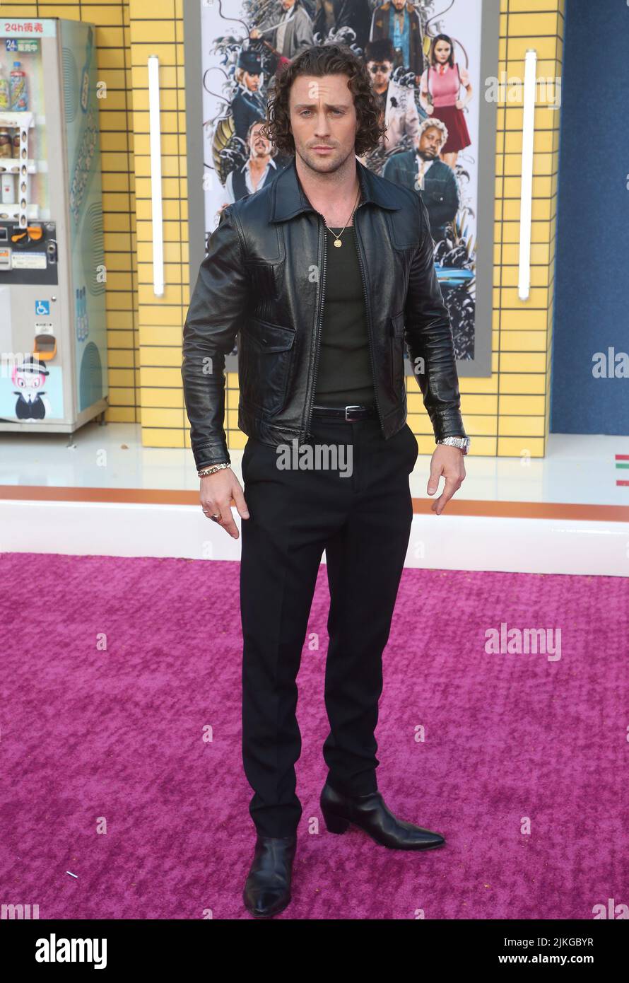 Los Angeles, Ca. 1st Aug, 2022. Aaron Taylor-Johnson, at the Los Angeles Premiere Of Columbia Pictures' Bullet Train at the Regency Village Theater in Los Angeles, California on August 1, 2022. Credit: Faye Sadou/Media Punch/Alamy Live News Stock Photo