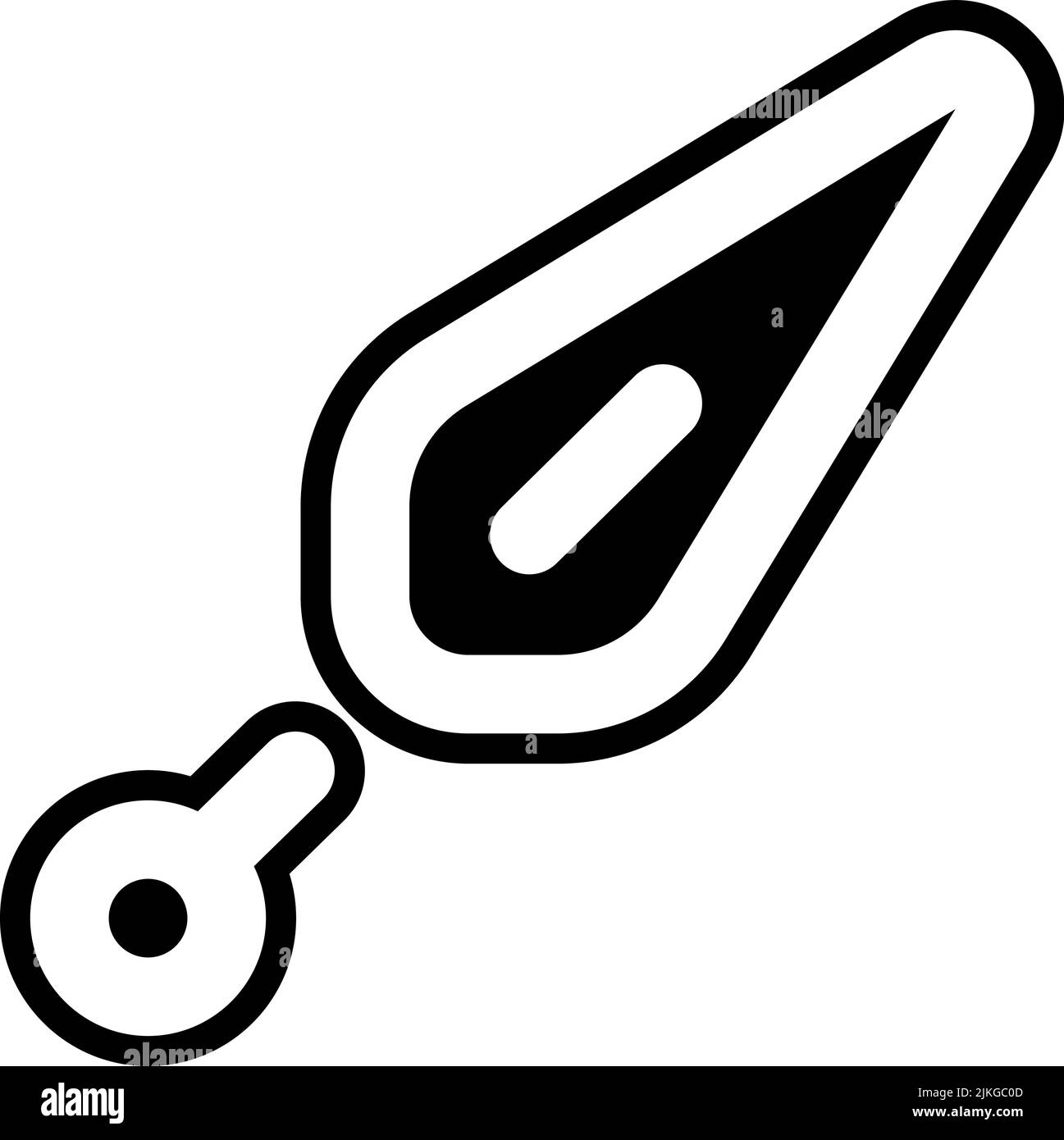 kunai icon black vector illustration. Stock Vector