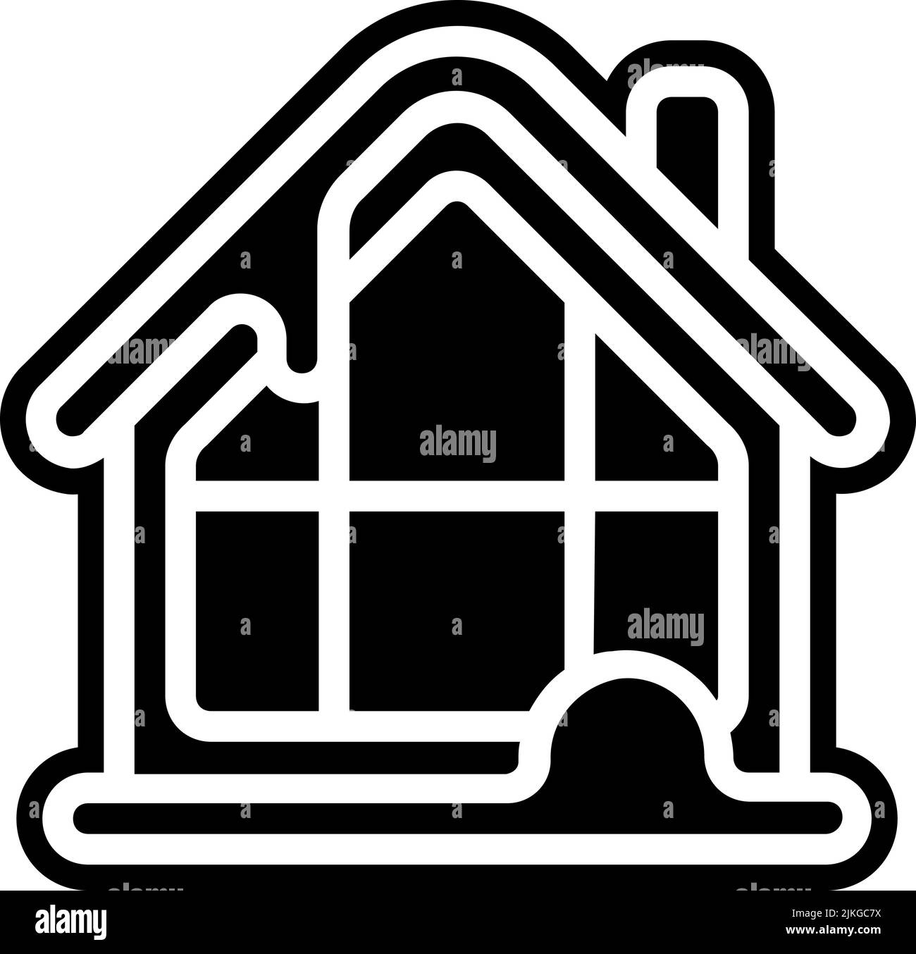 house icon black vector illustration Stock Vector Image & Art - Alamy
