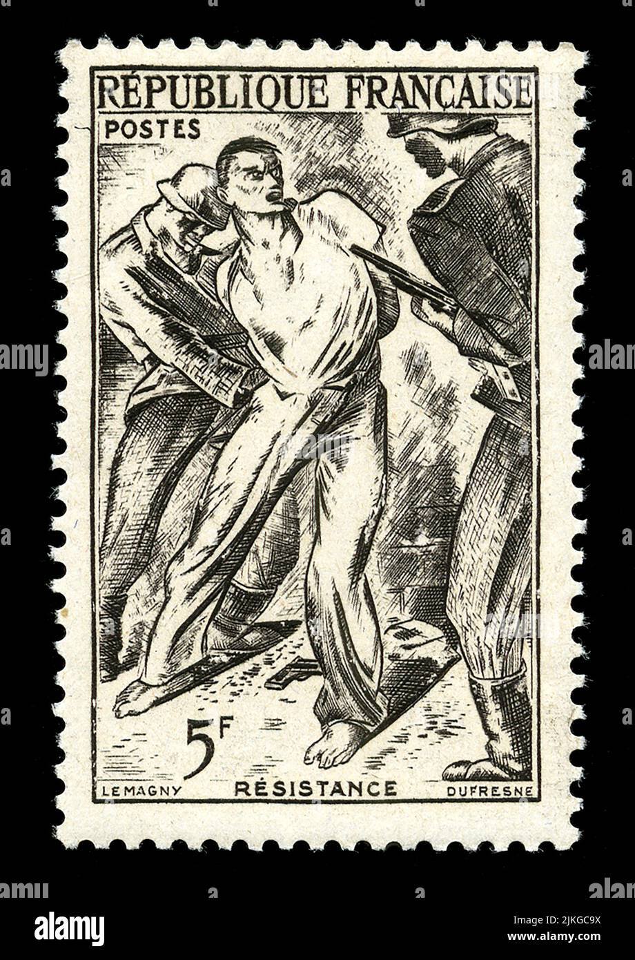 timbre poste, stamp, 1939-1945 Stock Photo